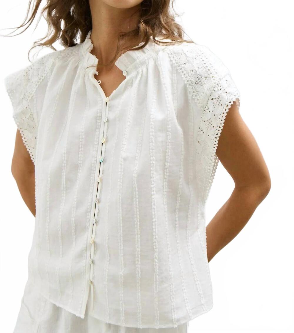 NEW MELISSA NEPTON flo blouse in off white